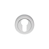 This is an image of a Manital - Euro Profile Escutcheon - Polished Chrome that is availble to order from Trade Door Handles in Kendal.