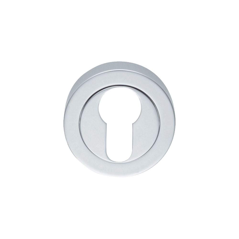 This is an image of a Manital - Euro Profile Escutcheon - Satin Chrome that is availble to order from Trade Door Handles in Kendal.