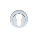 This is an image of a Manital - Euro Profile Escutcheon - Satin Chrome that is availble to order from Trade Door Handles in Kendal.