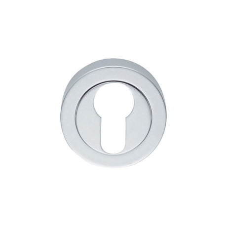 This is an image of a Manital - Euro Profile Escutcheon - Satin Chrome that is availble to order from Trade Door Handles in Kendal.