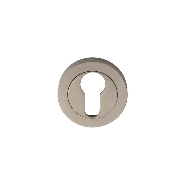 This is an image of a Manital - Euro Profile Escutcheon - Satin Nickel that is availble to order from Trade Door Handles in Kendal.