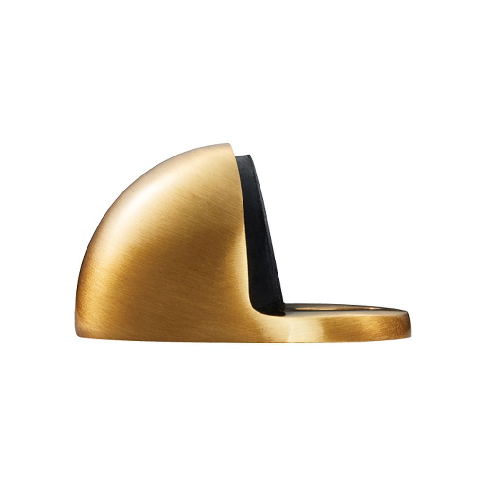 This is an image of a Carlisle Brass - Oval Floor Mounted Door Stop - Satin Brass that is availble to order from Trade Door Handles in Kendal.