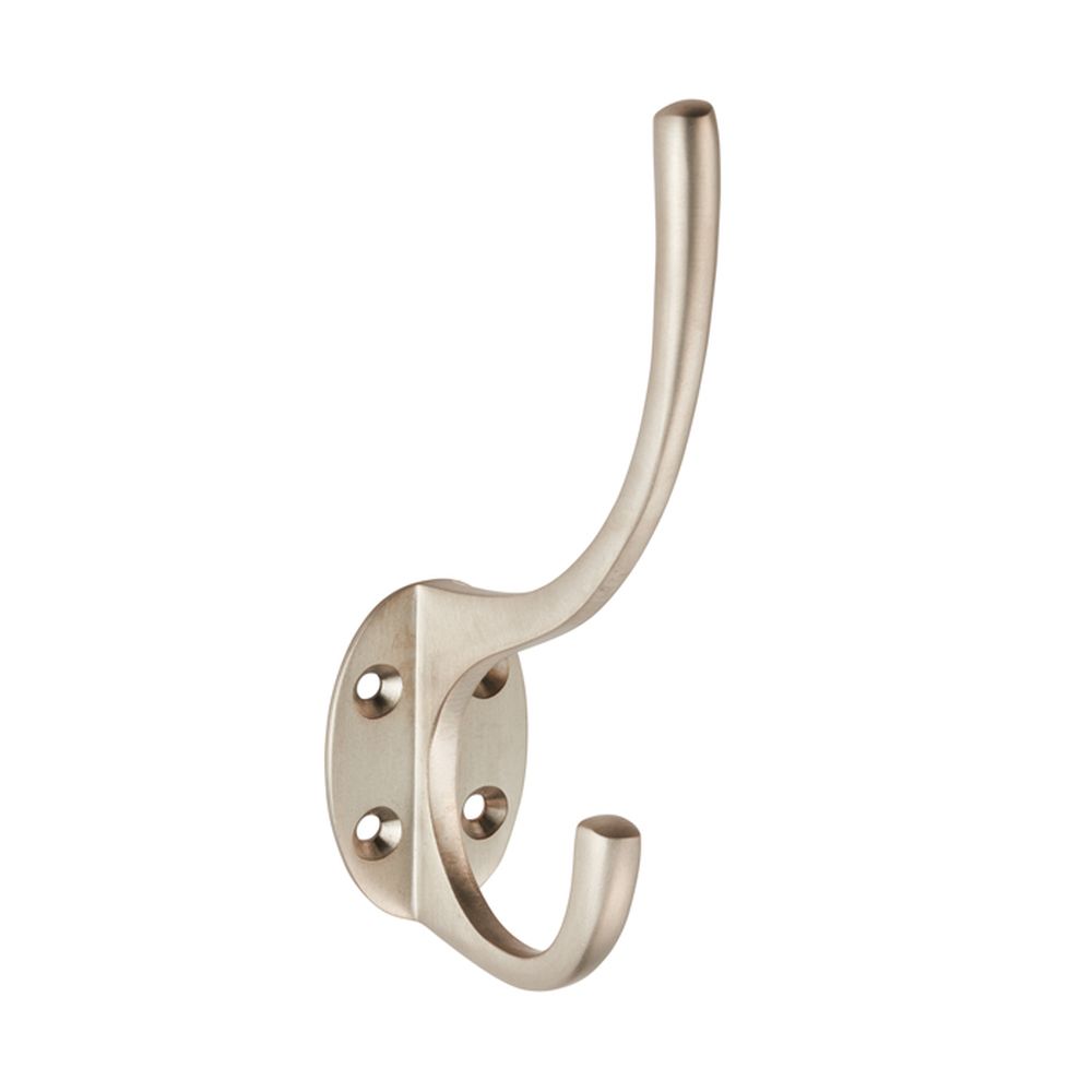 This is an image of a Carlisle Brass - Hat and Coat Hook - Satin Nickel that is availble to order from Trade Door Handles in Kendal.