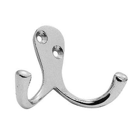 This is an image of a Carlisle Brass - Victorian Double Robe Hook - Polished Chrome that is availble to order from Trade Door Handles in Kendal.