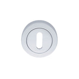 This is an image of a Manital - Standard Profile Escutcheon - Satin Chrome that is availble to order from Trade Door Handles in Kendal.