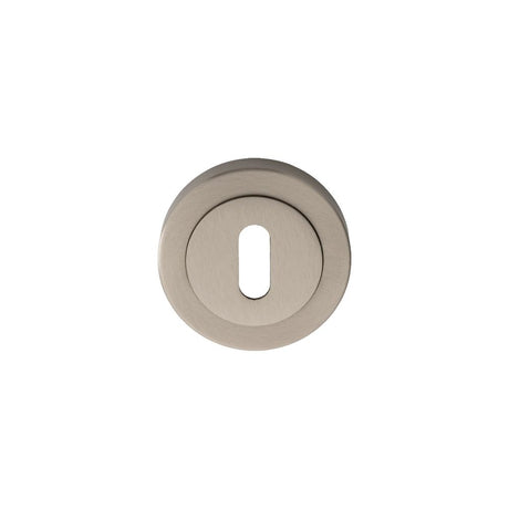 This is an image of a Manital - Standard Profile Escutcheon Satin Nickel that is availble to order from Trade Door Handles in Kendal.