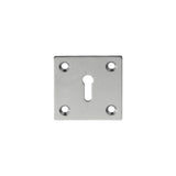 This is an image of a Carlisle Brass - Square Standard Profile Escutcheon - Satin Chrome that is availble to order from Trade Door Handles in Kendal.