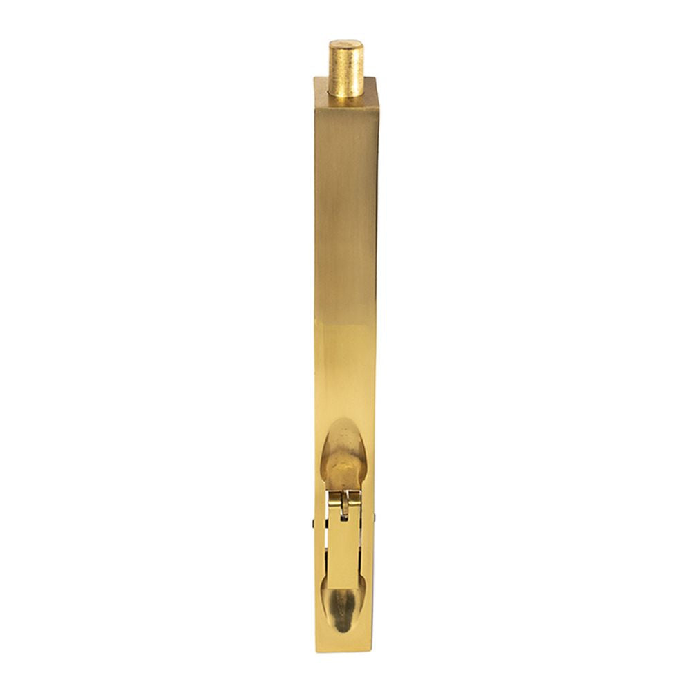 This is an image of a Carlisle Brass - Lever Action Flush Bolt 204mm - Polished Brass that is availble to order from Trade Door Handles in Kendal.