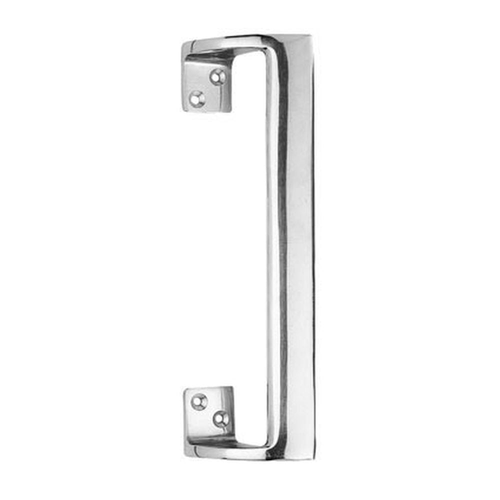 This is an image of a Carlisle Brass - Cranked Pull Handle - Polished Chrome that is availble to order from Trade Door Handles in Kendal.