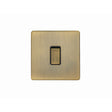 This is an image showing Eurolite Concealed 3mm 20Amp Switch - Antique Brass (With Black Trim) ab20adpswb available to order from trade door handles, quick delivery and discounted prices.