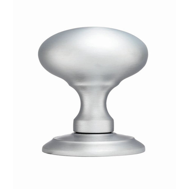 This is an image of a Carlisle Brass - Ice Large Mortice Knob - Satin Chrome that is availble to order from Trade Door Handles in Kendal.