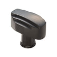 This is an image of a Carlisle Brass - Art Deco Knob - Matt Black that is availble to order from Trade Door Handles in Kendal.