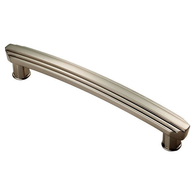 This is an image of a Carlisle Brass - Art Deco Handle - Satin Nickel that is availble to order from Trade Door Handles in Kendal.