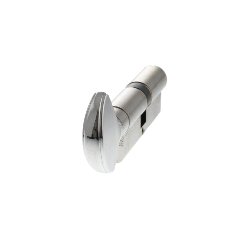 AGB Locks & Latches 35 x 35mm / Polished Chrome / Euro Cylinder & Turn AGB Euro Profile 15 Pin Cylinder Key to Turn 35-35mm (70mm) - Polished Chrome