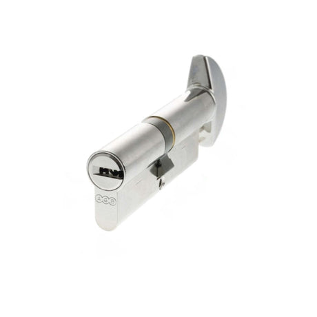 AGB Locks & Latches 40 x 40mm / Polished Chrome / Euro Cylinder & Turn AGB Euro Profile 15 Pin Cylinder Key to Turn 40-40mm (80mm) - Polished Chrome