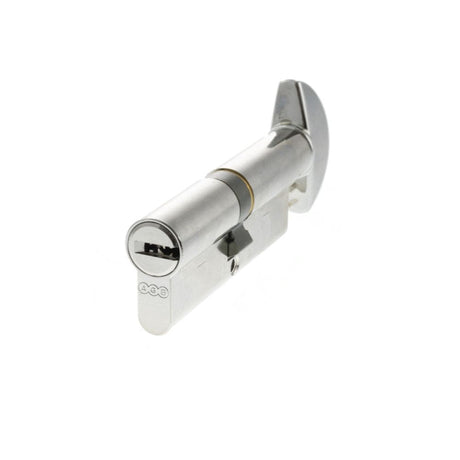 AGB Locks & Latches 40 x 40mm / Polished Chrome / Euro Cylinder & Turn AGB Euro Profile 15 Pin Cylinder Key to Turn 40-40mm (80mm) - Polished Chrome