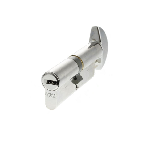 AGB Locks & Latches 40 x 40mm / Polished Chrome / Euro Cylinder & Turn AGB Euro Profile 15 Pin Cylinder Key to Turn 40-40mm (80mm) - Polished Chrome