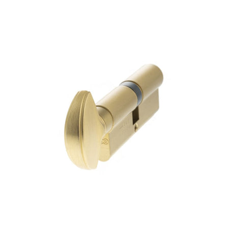 AGB Locks & Latches 40 x 40mm / Satin Brass / Euro Cylinder & Turn AGB Euro Profile 15 Pin Cylinder Key to Turn 40-40mm (80mm) - Satin Brass