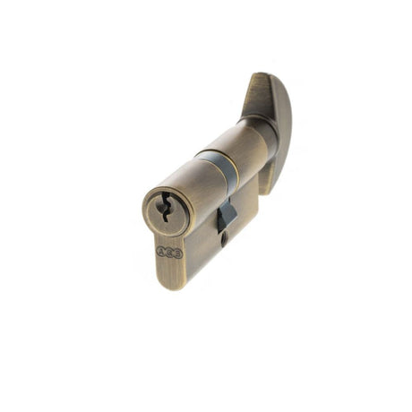 AGB Locks & Latches 30 x 30mm / Matt Antique Brass / Euro Cylinder & Turn AGB Euro Profile 5 Pin Cylinder Key to Turn 30-30mm (60mm) - Matt Antique Brass