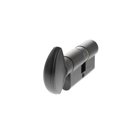 AGB Locks & Latches 30 x 30mm / Matt Black / Euro Cylinder & Turn AGB Euro Profile 5 Pin Cylinder Key to Turn 30-30mm (60mm) - Matt Black