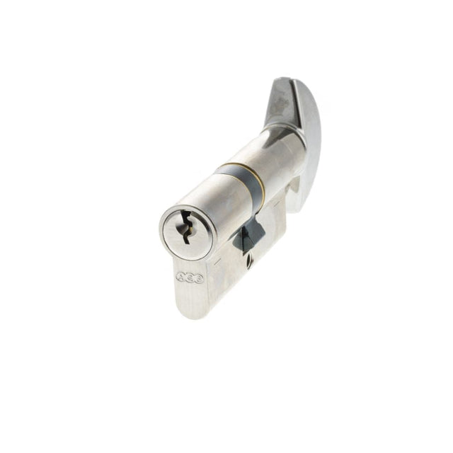 AGB Locks & Latches 30 x 30mm / Polished Chrome / Euro Cylinder & Turn AGB Euro Profile 5 Pin Cylinder Key to Turn 30-30mm (60mm) - Polished Chrome