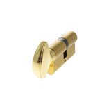 AGB Locks & Latches 35 x 35mm / Polished Brass / Euro Cylinder & Turn AGB Euro Profile 5 Pin Cylinder Key to Turn 35-35mm (70mm) - Polished Brass