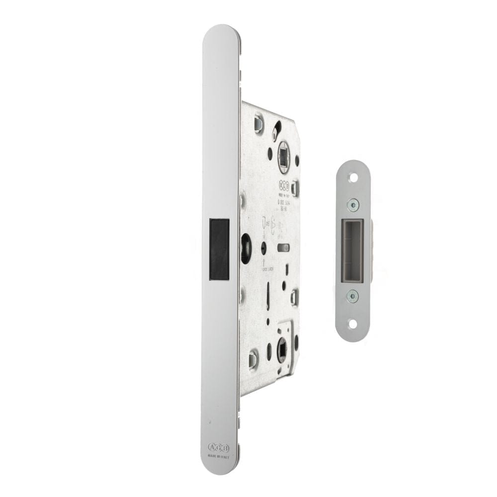 AGB Locks & Latches Polished Chrome / DIN Bathroom Lock AGB Revolution XT Magnetic Bathroom Lock 60mm backset - Polished Chrome