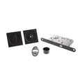 AGB Locks & Latches Matt Black / Sliding Door Locks / Square AGB Sliding Door Bathroom Lock Set with Square Flush Handle - Matt Black