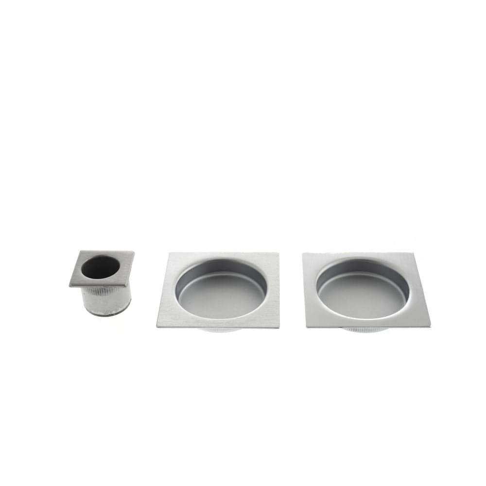 AGB Door Furniture Satin Chrome / Flush Handle / Square AGB Sliding Door Flush Pull Square - Satin Chrome