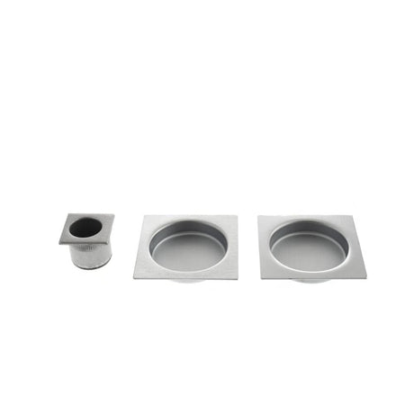 AGB Door Furniture Satin Chrome / Flush Handle / Square AGB Sliding Door Flush Pull Square - Satin Chrome