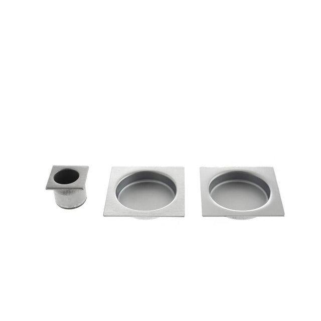 AGB Door Furniture Satin Chrome / Flush Handle / Square AGB Sliding Door Flush Pull Square - Satin Chrome