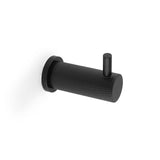Alexander & Wilks Accessories Black / Single Coat Hooks Alexander & Wilks Brunel Knurled Coat Hook - Black