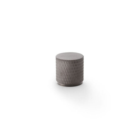 Alexander & Wilks Cabinet Hardware Dark Bronze PVD / Cabinet Knobs / 20mm Dia. Alexander & Wilks Brunel Knurled Cylinder Cupboard Knob - Dark Bronze PVD - 20mm