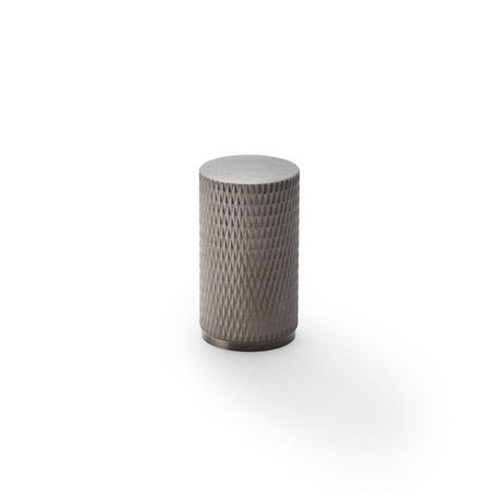 Alexander & Wilks Cabinet Hardware Dark Bronze PVD / Cabinet Knobs / 35mm Dia. Alexander & Wilks Brunel Knurled Cylinder Cupboard Knob - Dark Bronze PVD - 35mm