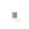 Alexander & Wilks Cabinet Hardware Polished Nickel / Cabinet Knobs / 20mm Dia. Alexander & Wilks Brunel Knurled Cylinder Cupboard Knob - Polished Nickel - 20mm