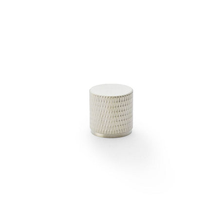 Alexander & Wilks Cabinet Hardware Satin Nickel / Cabinet Knobs / 20mm Dia. Alexander & Wilks Brunel Knurled Cylinder Cupboard Knob - Satin Nickel - 20mm