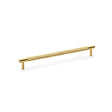 Alexander & Wilks Cabinet Hardware Satin Brass PVD / Cabinet Pull Handles / 224mm Alexander & Wilks Brunel Knurled T-Bar Cupboard Handle - Satin Brass PVD - Centres 224mm
