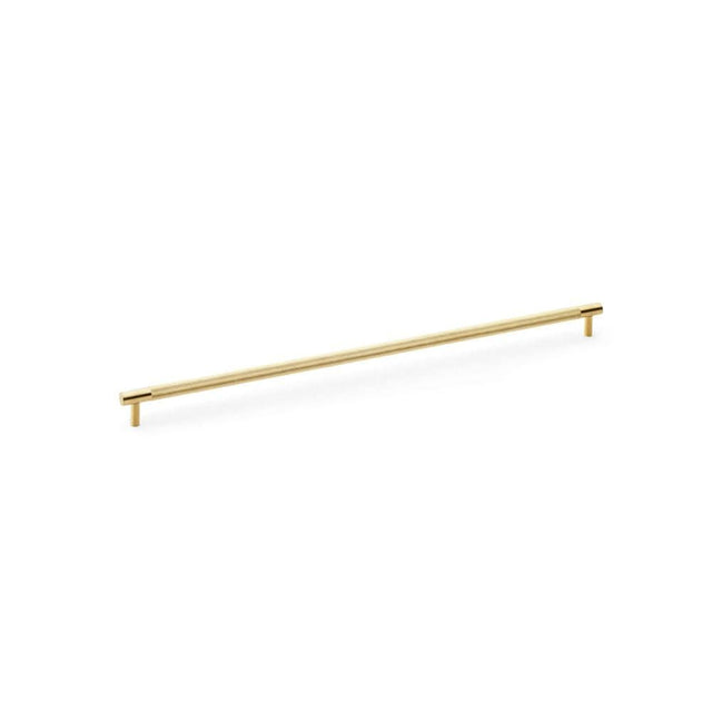 Alexander & Wilks Cabinet Hardware Satin Brass PVD / Cabinet Pull Handles / 448mm Alexander & Wilks Brunel Knurled T-Bar Cupboard Handle - Satin Brass PVD - Centres 448mm