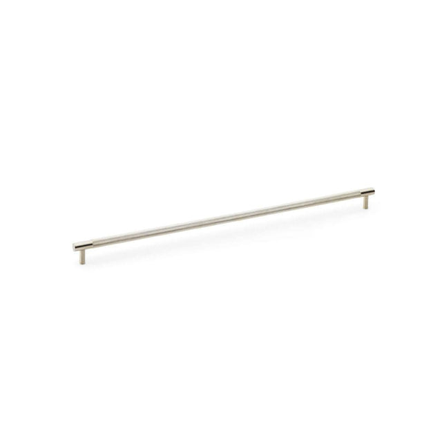Alexander & Wilks Cabinet Hardware Satin Nickel / Cabinet Pull Handles / 448mm Alexander & Wilks Brunel Knurled T-Bar Cupboard Handle - Satin Nickel - Centres 448mm