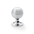 Alexander & Wilks Cabinet Hardware Polished Chrome / Cabinet Knobs / 38mm Dia. Alexander & Wilks Caesar Cupboard Knob on Round Rose - Polished Chrome - 38mm