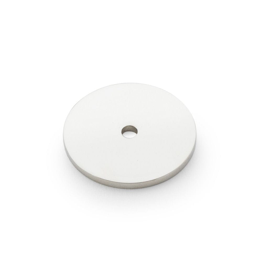 Alexander & Wilks Cabinet Hardware Polished Nickel / Cabinet Knob/Pull Backplates Alexander & Wilks Circular Backplate - Polished Nickel - Diameter 35mm