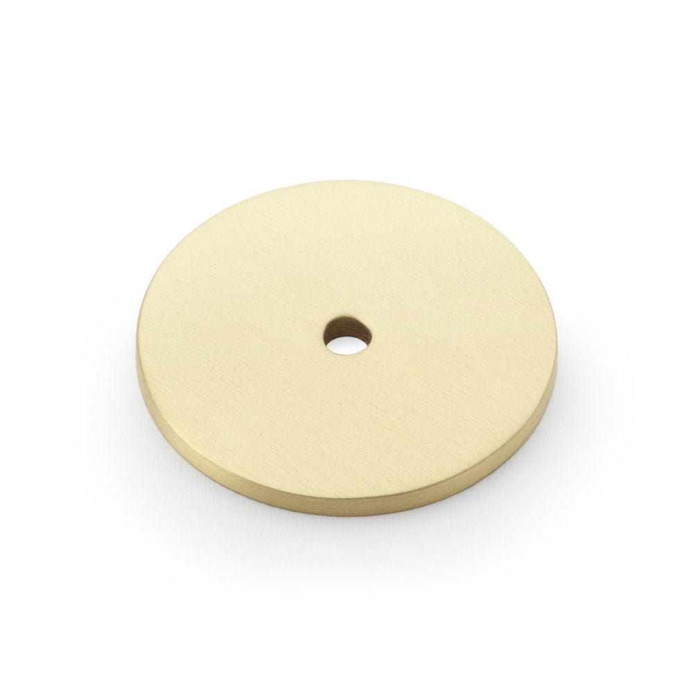 Alexander & Wilks Cabinet Hardware Satin Brass / Cabinet Knob/Pull Backplates Alexander & Wilks Circular Backplate - Satin Brass - Diameter 40mm