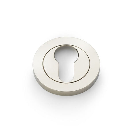 Alexander & Wilks Door Furniture Polished Nickel PVD / Euro Profile Escutcheons Alexander & Wilks Concealed Fix Escutcheon Euro Profile - Polished Nickel PVD
