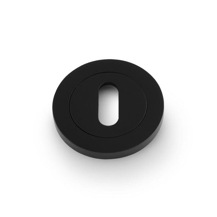 Alexander & Wilks Door Furniture Black / Mortice Key Profile Escutcheons Alexander & Wilks Concealed Fix Escutcheon Standard Profile - Black