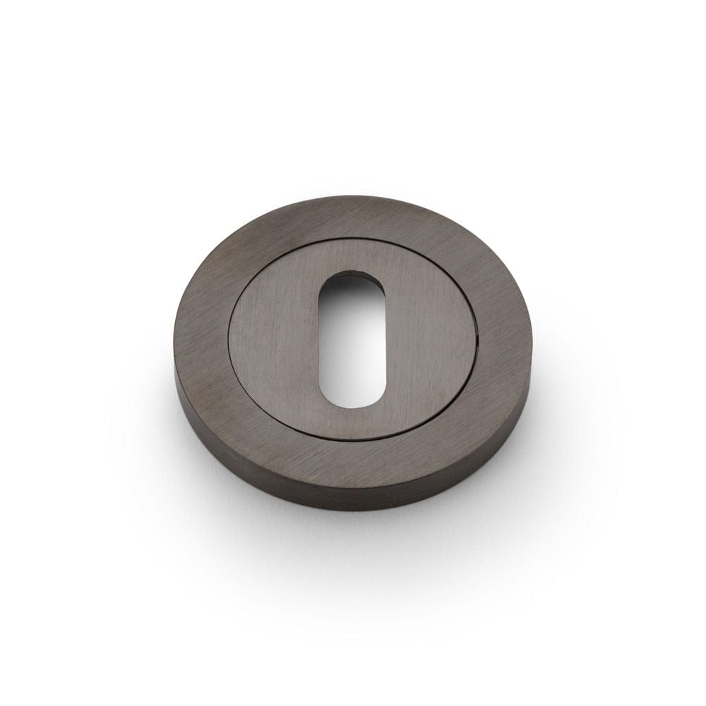 Alexander & Wilks Door Furniture Dark Bronze PVD / Mortice Key Profile Escutcheons Alexander & Wilks Concealed Fix Escutcheon Standard Profile - Dark Bronze PVD