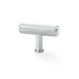 Alexander & Wilks Cabinet Hardware Polished Chrome / Cabinet Knobs Alexander & Wilks Crispin Knurled T-bar Cupboard Knob - Polished Chrome