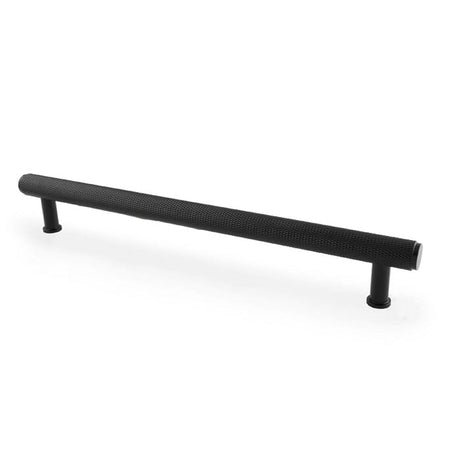 Alexander & Wilks Cabinet Hardware Black / Cabinet Pull Handles / 224mm Alexander & Wilks Crispin Knurled T-bar Cupboard Pull Handle - Black - Centres 224mm