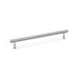 Alexander & Wilks Cabinet Hardware Polished Chrome / Cabinet Pull Handles / 224mm Alexander & Wilks Crispin Knurled T-bar Cupboard Pull Handle - Polished Chrome - Centres 224mm