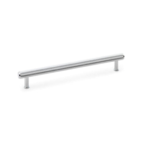 Alexander & Wilks Cabinet Hardware Polished Chrome / Cabinet Pull Handles / 224mm Alexander & Wilks Crispin Knurled T-bar Cupboard Pull Handle - Polished Chrome - Centres 224mm