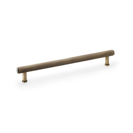Alexander & Wilks Cabinet Hardware Antique Brass / Cabinet Pull Handles / 224mm Alexander & Wilks Crispin Reeded T-bar Cupboard Pull Handle - Antique Brass - 224mm